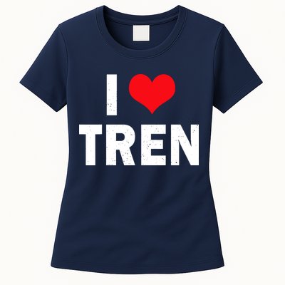 I Love Tren Bodybuilder I Heart Tren Funny Womens T-Shirt