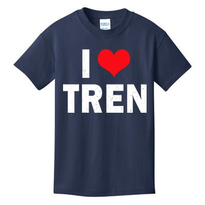 I Love Tren Bodybuilder I Heart Tren Funny Kids T-Shirt