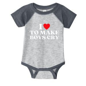 I Love To Make Cry Baby I Heart To Make Cry Funny Infant Baby Jersey Bodysuit