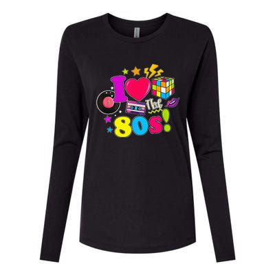 I Love The 80s Vintage Outfit 80's Theme party Womens Cotton Relaxed Long Sleeve T-Shirt