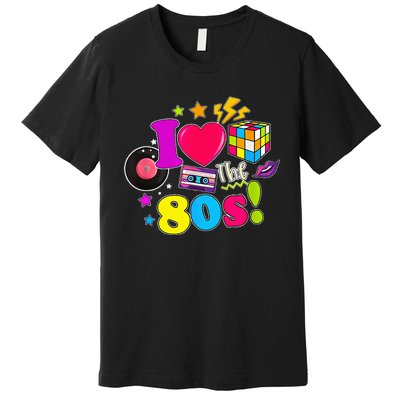 I Love The 80s Vintage Outfit 80's Theme party Premium T-Shirt