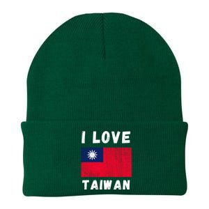 I Love Taiwan I Heart Taiwanese Family Travel Souvenir Cute Gift Knit Cap Winter Beanie