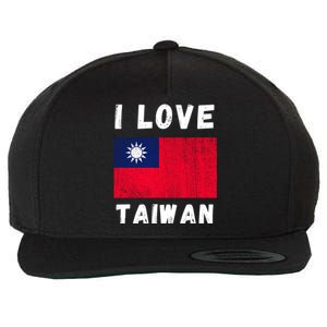 I Love Taiwan I Heart Taiwanese Family Travel Souvenir Cute Gift Wool Snapback Cap