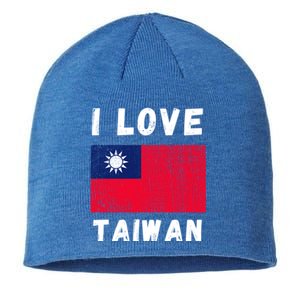 I Love Taiwan I Heart Taiwanese Family Travel Souvenir Cute Gift Sustainable Beanie