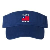 I Love Taiwan I Heart Taiwanese Family Travel Souvenir Cute Gift Valucap Bio-Washed Visor