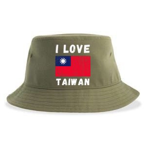 I Love Taiwan I Heart Taiwanese Family Travel Souvenir Cute Gift Sustainable Bucket Hat