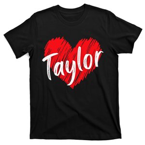 I Love T.aylor Heart Personalized Name T.aylor  T-Shirt