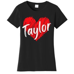 I Love T.aylor Heart Personalized Name T.aylor  Women's T-Shirt