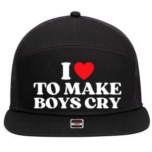 I Love To Make Bo'ys Cry 7 Panel Mesh Trucker Snapback Hat