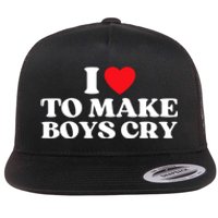 I Love To Make Bo'ys Cry Flat Bill Trucker Hat