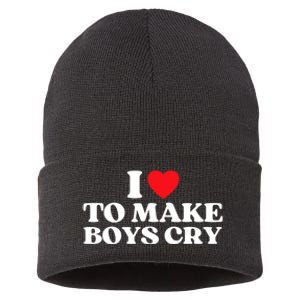 I Love To Make Bo'ys Cry Sustainable Knit Beanie