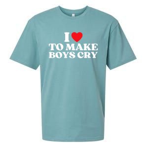 I Love To Make Bo'ys Cry Sueded Cloud Jersey T-Shirt