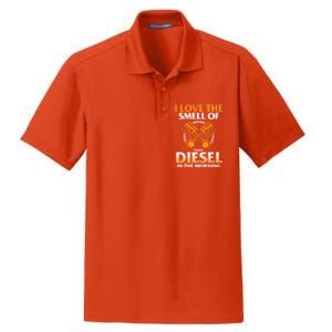 I Love The Smell Of Diesel In The Morning Truck Driver Gift Dry Zone Grid Polo