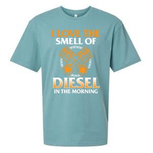 I Love The Smell Of Diesel In The Morning Truck Driver Gift Sueded Cloud Jersey T-Shirt