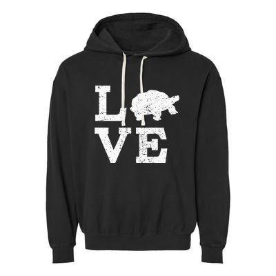 I Love Turtles Tortoises Garment-Dyed Fleece Hoodie