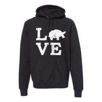 I Love Turtles Tortoises Premium Hoodie