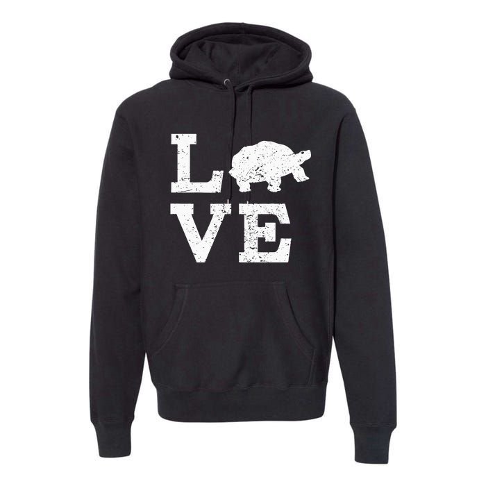 I Love Turtles Tortoises Premium Hoodie