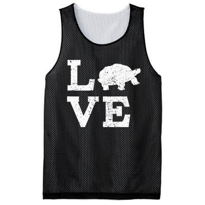 I Love Turtles Tortoises Mesh Reversible Basketball Jersey Tank