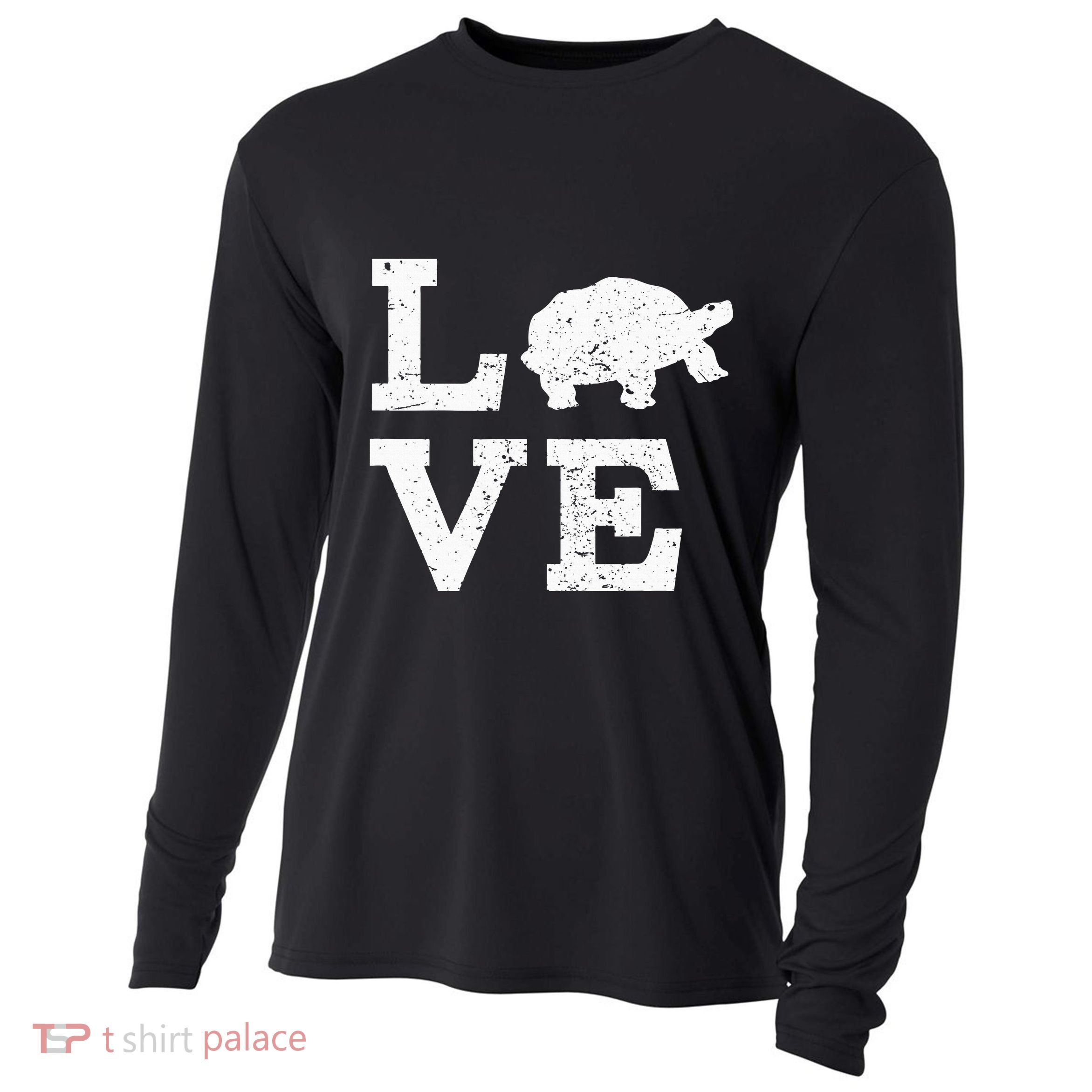 I Love Turtles Tortoises Cooling Performance Long Sleeve Crew