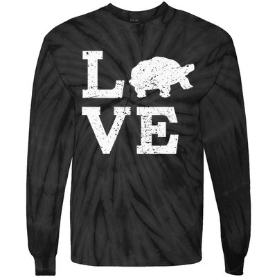 I Love Turtles Tortoises Tie-Dye Long Sleeve Shirt