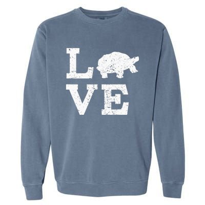 I Love Turtles Tortoises Garment-Dyed Sweatshirt