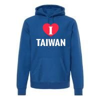 I Love Taiwan Patriotic Home Country Travel Gift Premium Hoodie