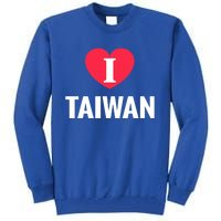 I Love Taiwan Patriotic Home Country Travel Gift Tall Sweatshirt