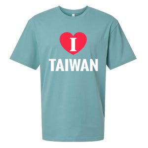 I Love Taiwan Patriotic Home Country Travel Gift Sueded Cloud Jersey T-Shirt