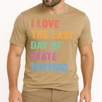 I Love The Last Day Of State Testing Funny Teachers Student Cooling Performance Crew T-Shirt