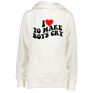 I Love To Make Cry Womens Funnel Neck Pullover Hood