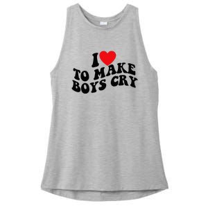 I Love To Make Cry Ladies PosiCharge Tri-Blend Wicking Tank