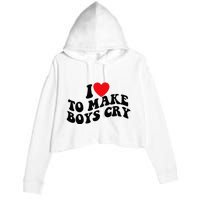 I Love To Make Cry Crop Fleece Hoodie