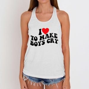 I Love To Make Cry Women's Knotted Racerback Tank