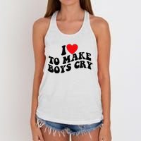 I Love To Make Cry Women's Knotted Racerback Tank