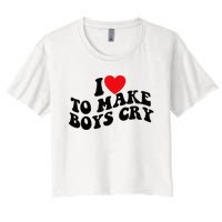 I Love To Make Cry Women's Crop Top Tee