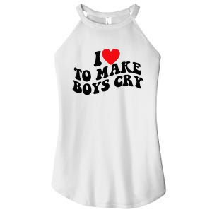 I Love To Make Cry Women's Perfect Tri Rocker Tank