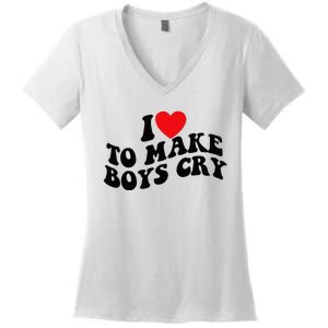 I Love To Make Cry Women's V-Neck T-Shirt