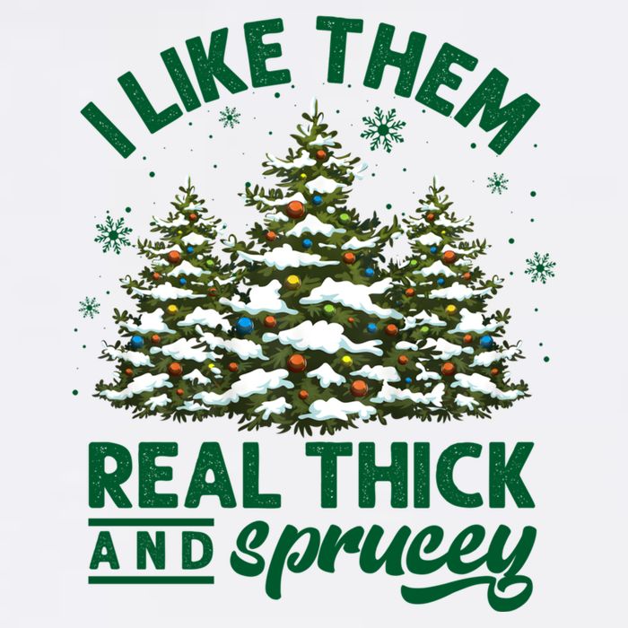 I Like Them Real Thick And Sprucey Funny Christmas Tree Xmas Visor