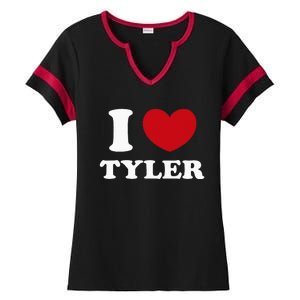 I Love Tyler Ladies Halftime Notch Neck Tee