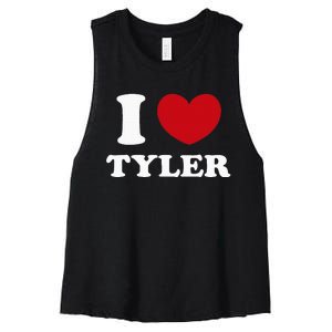 I Love Tyler Women's Racerback Cropped Tank