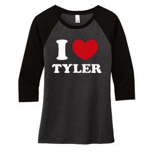 I Love Tyler Women's Tri-Blend 3/4-Sleeve Raglan Shirt