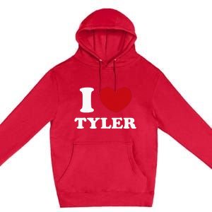 I Love Tyler Premium Pullover Hoodie