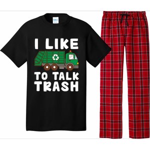 I Like To Talk Trash Recycling Garbage Truck Collector Reuse Cute Gift Pajama Set