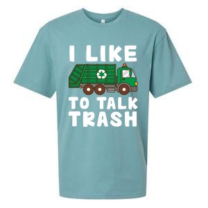 I Like To Talk Trash Recycling Garbage Truck Collector Reuse Cute Gift Sueded Cloud Jersey T-Shirt