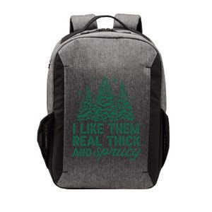 I Like Them Real Thick And Sprucey Funny Christmas Tree Xmas Vector Backpack