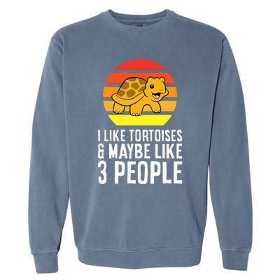 I Like Tortoises And Maybe Like 3 People Garment-Dyed Sweatshirt