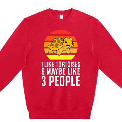 I Like Tortoises And Maybe Like 3 People Premium Crewneck Sweatshirt