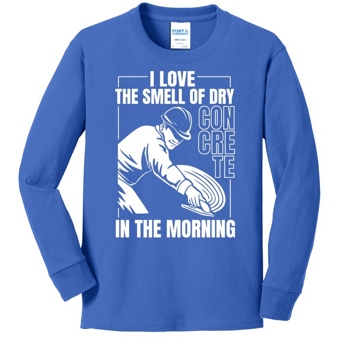 I Love The Smell Of Dry Concrete In The Morning Kids Long Sleeve Shirt