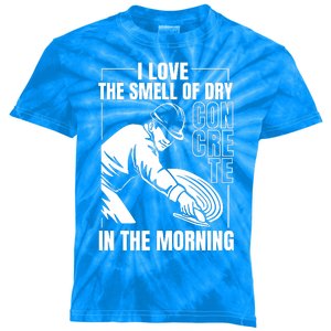 I Love The Smell Of Dry Concrete In The Morning Kids Tie-Dye T-Shirt