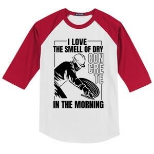 I Love The Smell Of Dry Concrete In The Morning Kids Colorblock Raglan Jersey